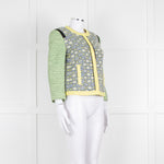 MSGM Yellow Blue Green Woven Print Jacket