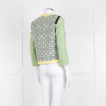 MSGM Yellow Blue Green Woven Print Jacket