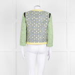 MSGM Yellow Blue Green Woven Print Jacket