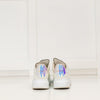 Alexander McQueen White Leather Iridescent Ankle Cap Trainers