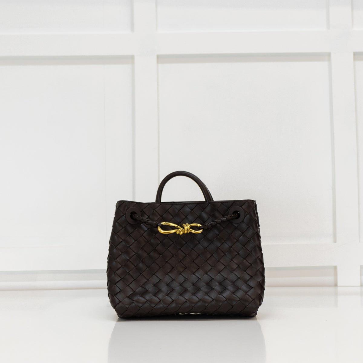 Bottega Veneta Small Brown Andiamo Bag