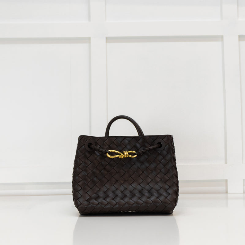 Bottega Veneta Small Brown Andiamo Bag