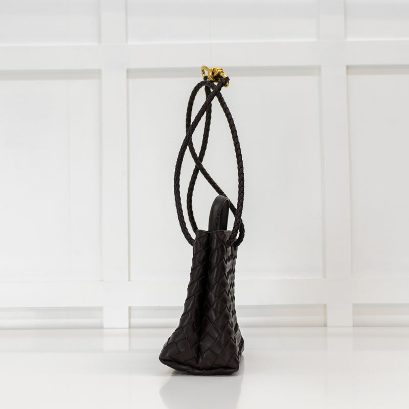 Bottega Veneta Small Brown Andiamo Bag