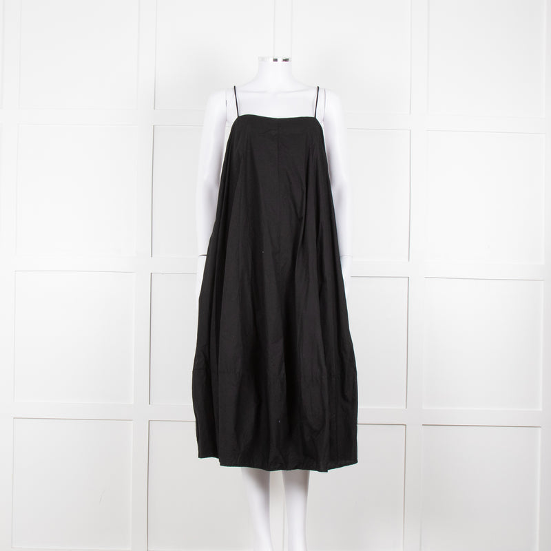 Free People Black Spaghetti Straps Cotton Sundress