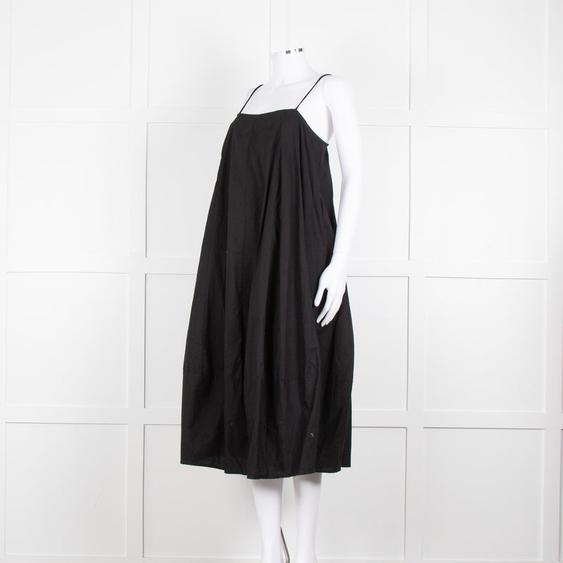 Free People Black Spaghetti Straps Cotton Sundress