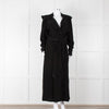 Magali Pascal Black Long Sleeve Frill Trim Maxi Dress