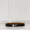 Hermes Black and Tan Reversible H Belt