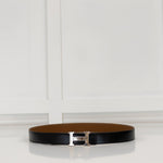 Hermes Black and Tan Reversible H Belt