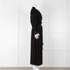 Magali Pascal Black Long Sleeve Frill Trim Maxi Dress