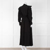 Magali Pascal Black Long Sleeve Frill Trim Maxi Dress