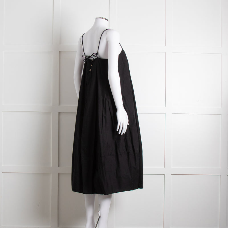 Free People Black Spaghetti Straps Cotton Sundress