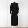 Magali Pascal Black Long Sleeve Frill Trim Maxi Dress