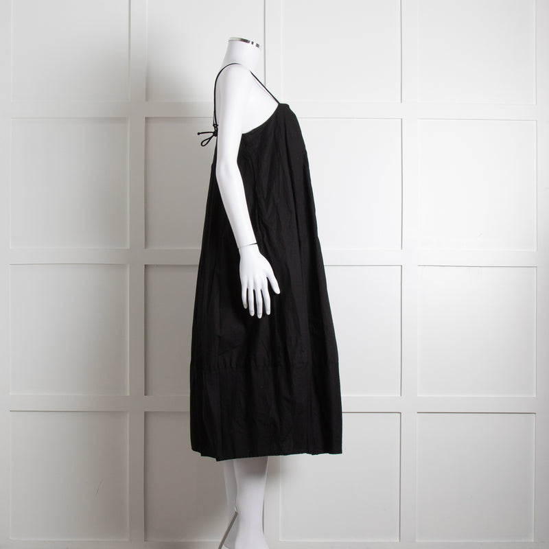 Free People Black Spaghetti Straps Cotton Sundress