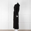 Magali Pascal Black Long Sleeve Frill Trim Maxi Dress