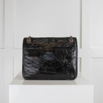 YSL Niki Baby Black Silver Hardware