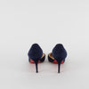 Christian Louboutin Navy Suede Culturella Studded Heeled Shoes
