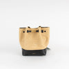Demellier New York Raffia Leather Bucket Bag
