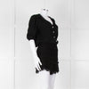 Maje Black Crochet Trim Short Sleeve Playsuit