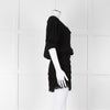 Maje Black Crochet Trim Short Sleeve Playsuit