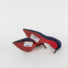 Christian Louboutin Navy Suede Culturella Studded Heeled Shoes