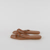 Gia X Pernille Teisbaek Tan Leather Flat Flip Flops