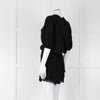 Maje Black Crochet Trim Short Sleeve Playsuit