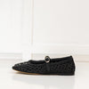 Le Monde Beryl Black Woven Mary Jane Shoes