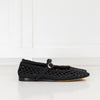 Le Monde Beryl Black Woven Mary Jane Shoes