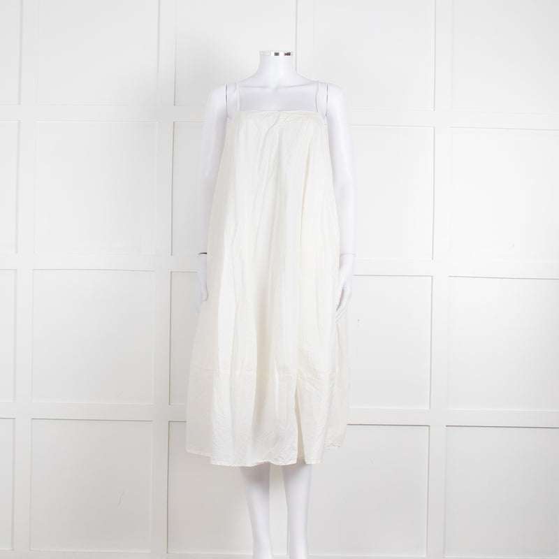 Free People Cream Cotton Spaghetti Straps Sundress
