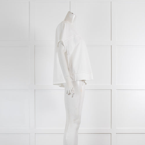 Weekend Max Mara White Cap Sleeve Boxy T-Shirt