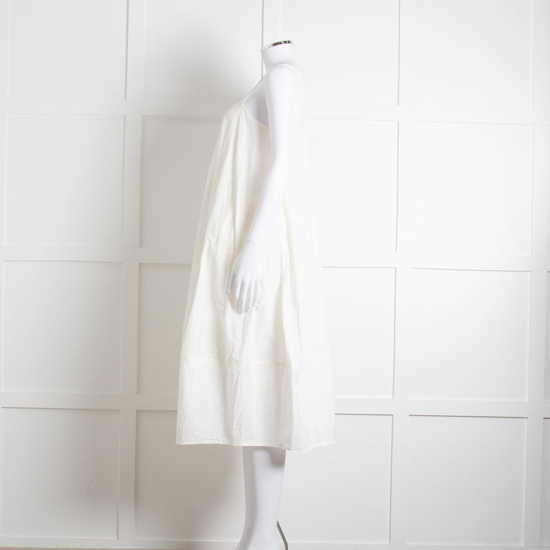 Free People Cream Cotton Spaghetti Straps Sundress