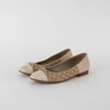 Chanel Beige Woven Ballet Pumps