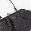 Lulu Guinness Black Raffia Small Coin Purse Bag