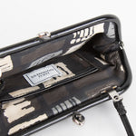 Lulu Guinness Black Raffia Small Coin Purse Bag