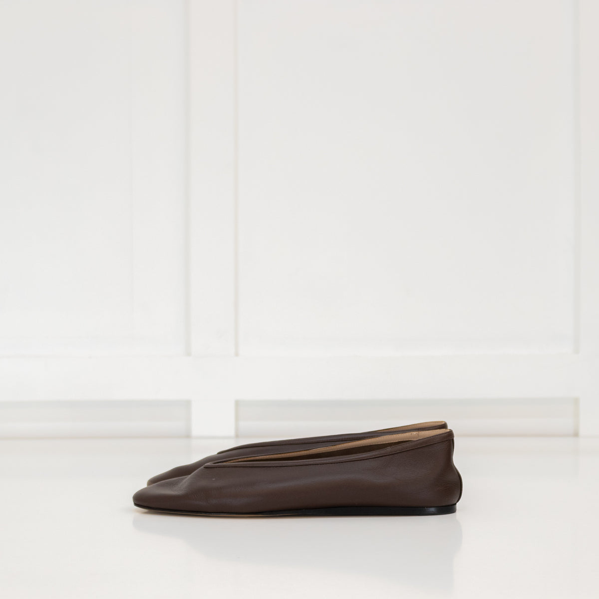 Le Monde Beryl Brown Leather Slipper Shoe