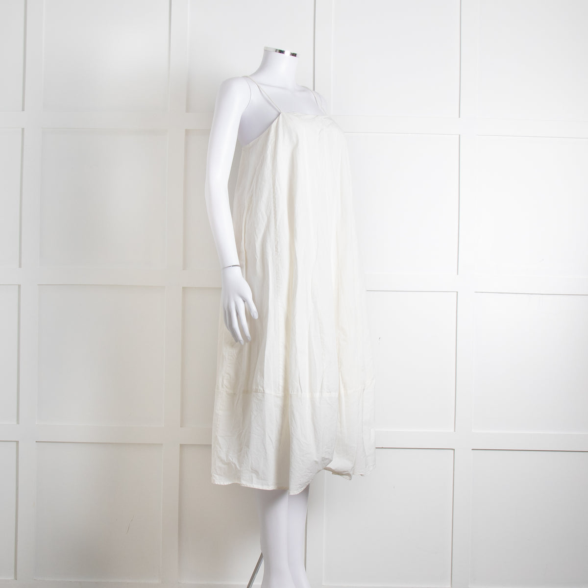 Free People Cream Cotton Spaghetti Straps Sundress