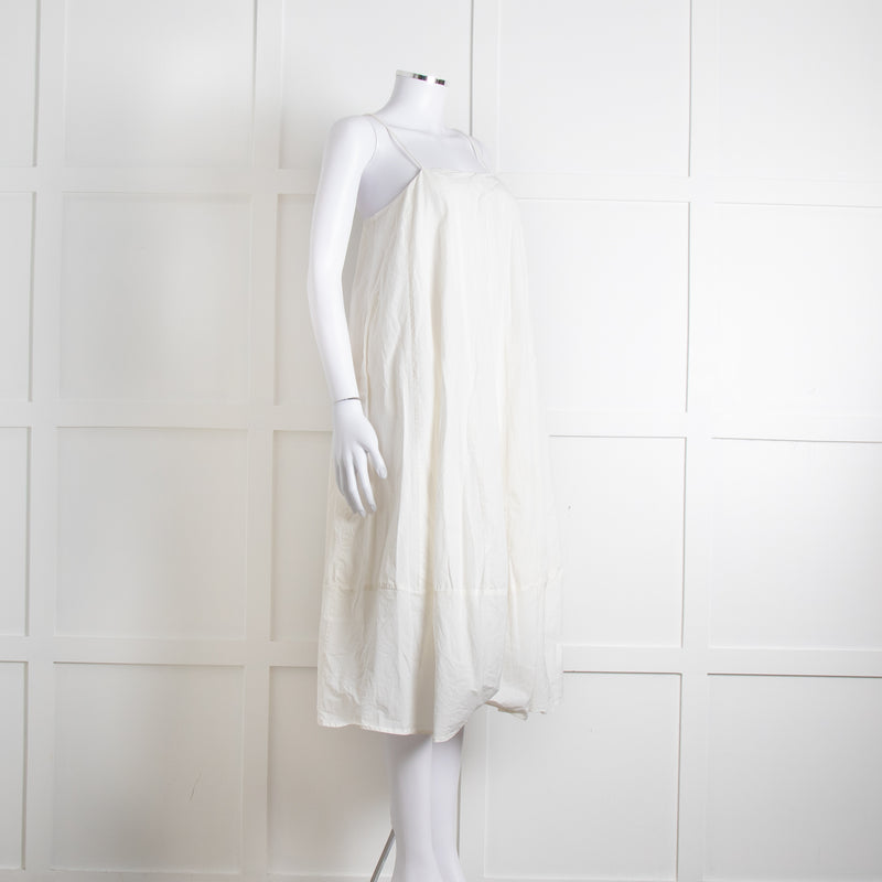 Free People Cream Cotton Spaghetti Straps Sundress