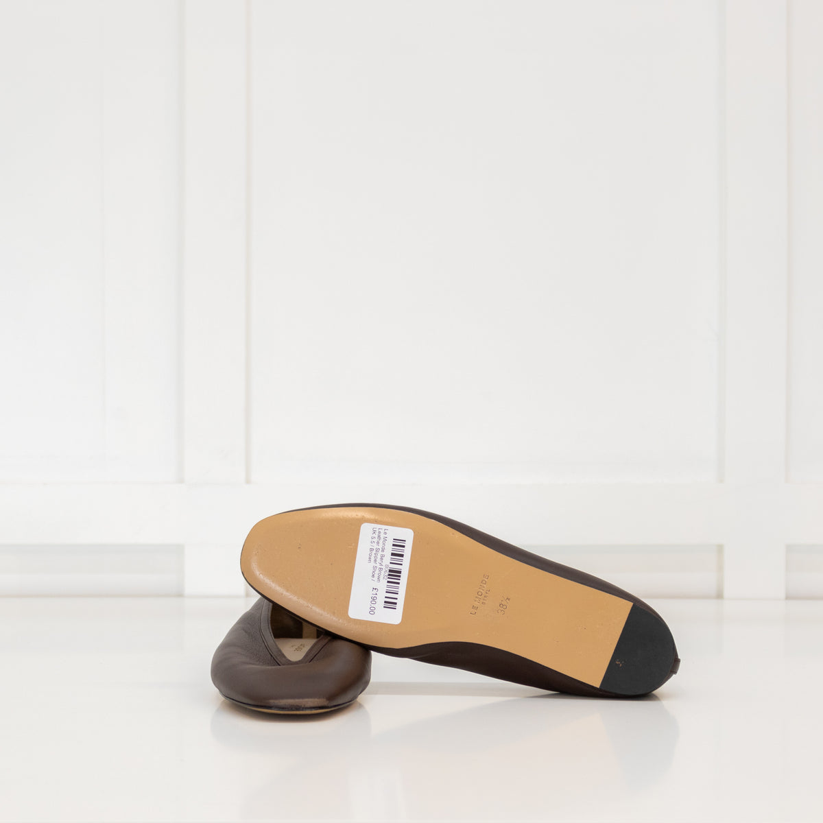 Le Monde Beryl Brown Leather Slipper Shoe