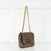 Mulberry Taupe Lily Micro Classic Grain Leather Bag