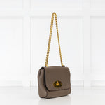 Mulberry Taupe Lily Micro Classic Grain Leather Bag