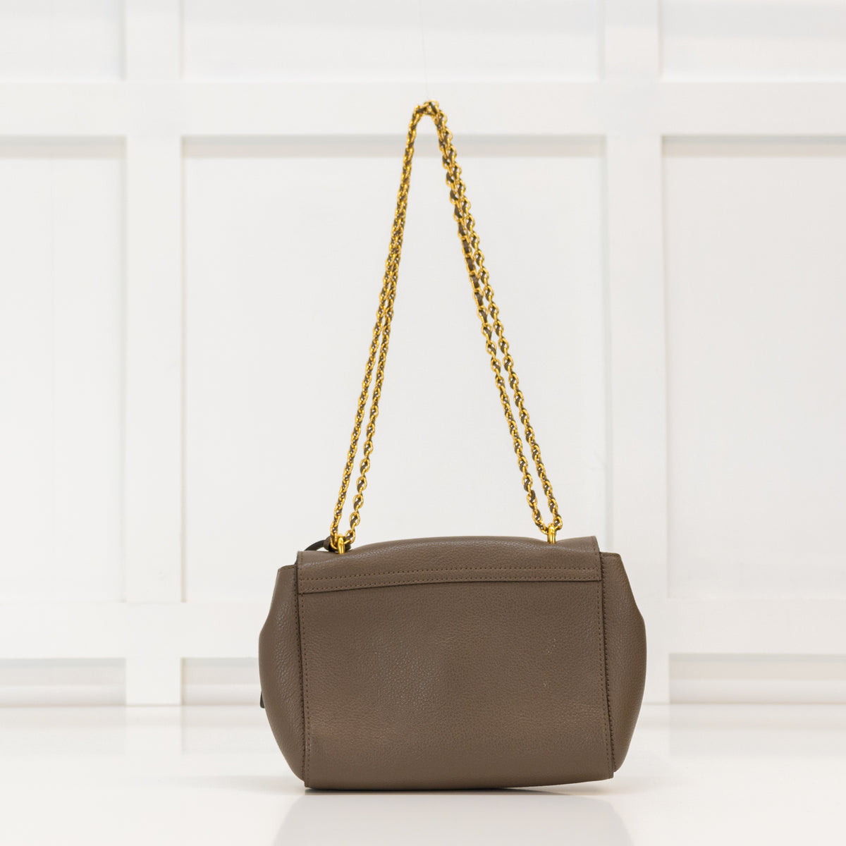 Mulberry Taupe Lily Micro Classic Grain Leather Bag