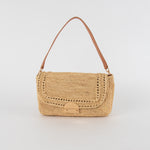 Vanessa Bruno Raffia Flap Shoulder Bag