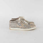 Jimmy Choo Light Khaki Snake Print Trainers