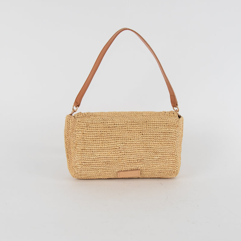 Vanessa Bruno Raffia Flap Shoulder Bag