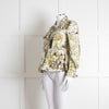 MM6 Maison Margiela Cream Khaki Daisy Print Jacket