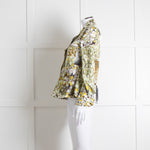 MM6 Maison Margiela Cream Khaki Daisy Print Jacket