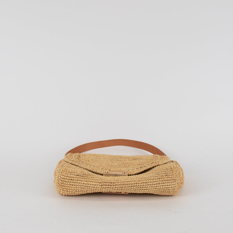Vanessa Bruno Raffia Flap Shoulder Bag