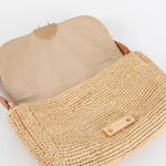 Vanessa Bruno Raffia Flap Shoulder Bag