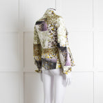 MM6 Maison Margiela Cream Khaki Daisy Print Jacket