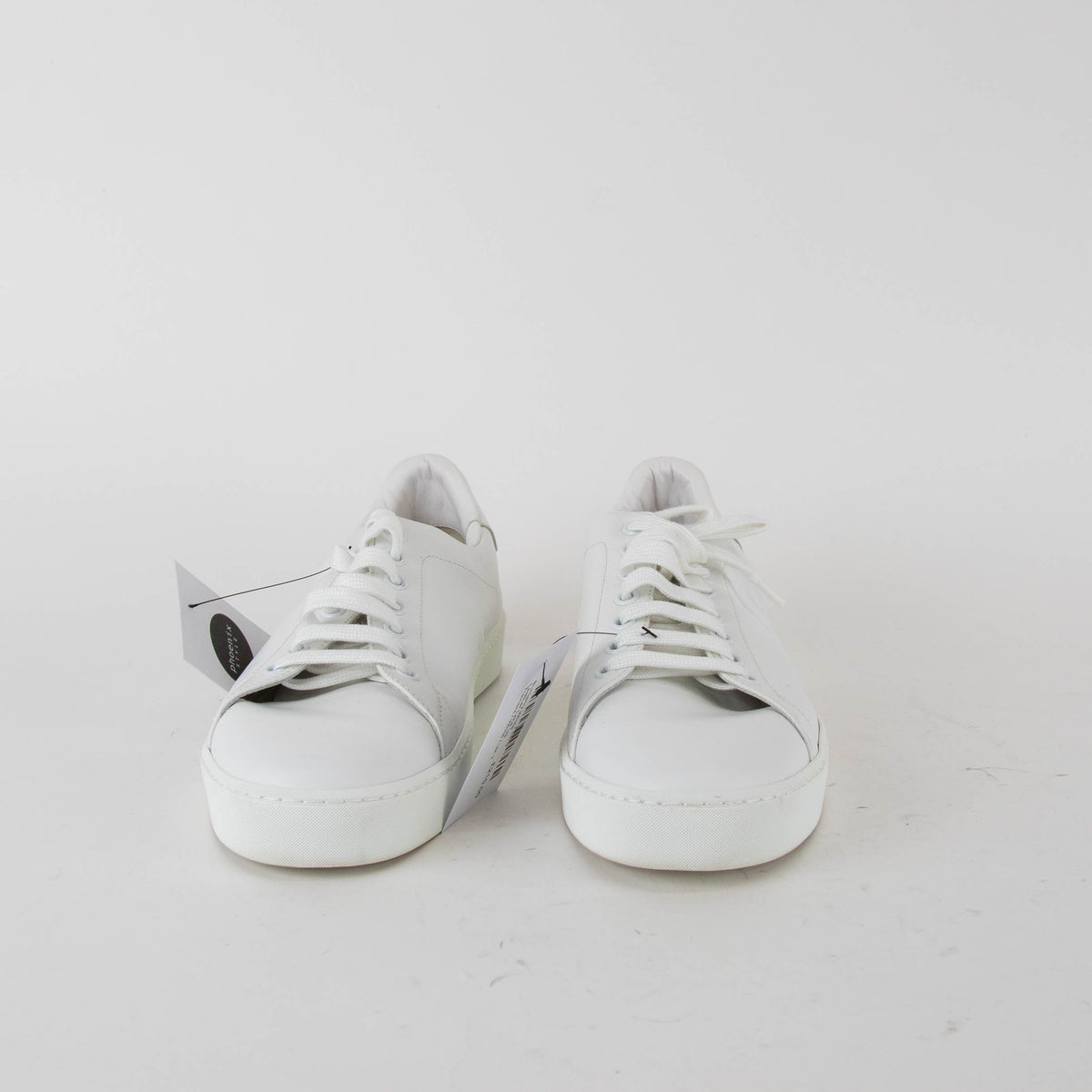 Burberry White Leather Lace Up Trainers
